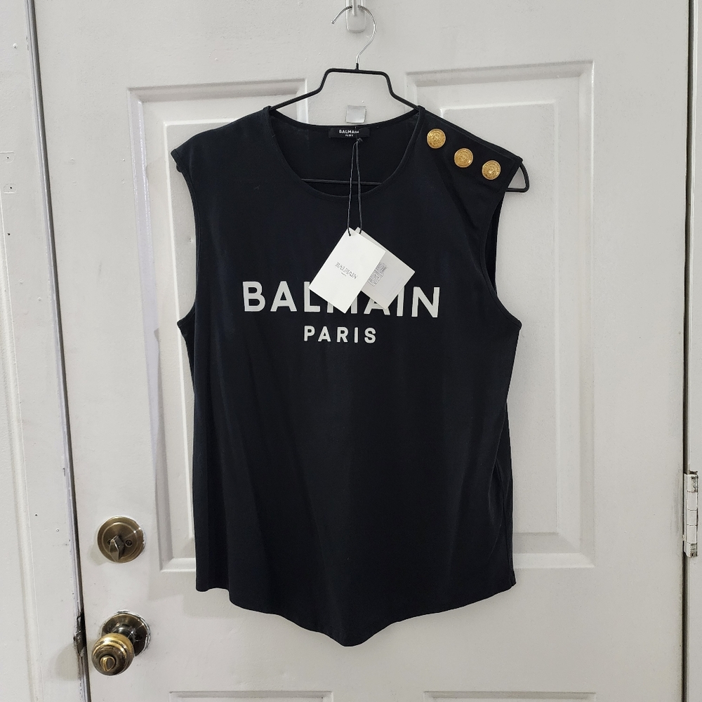 NWT Balmain Black Women's Authentic Top Size MEDIUM - Picture 6 of 14